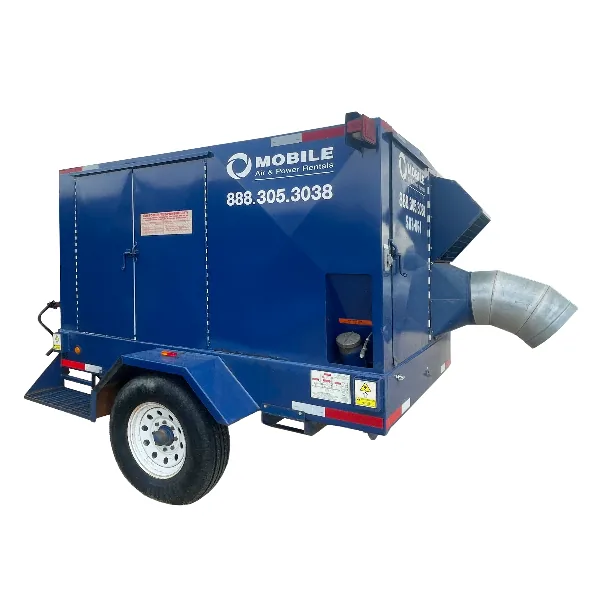 Trailer-mounted rental heater
